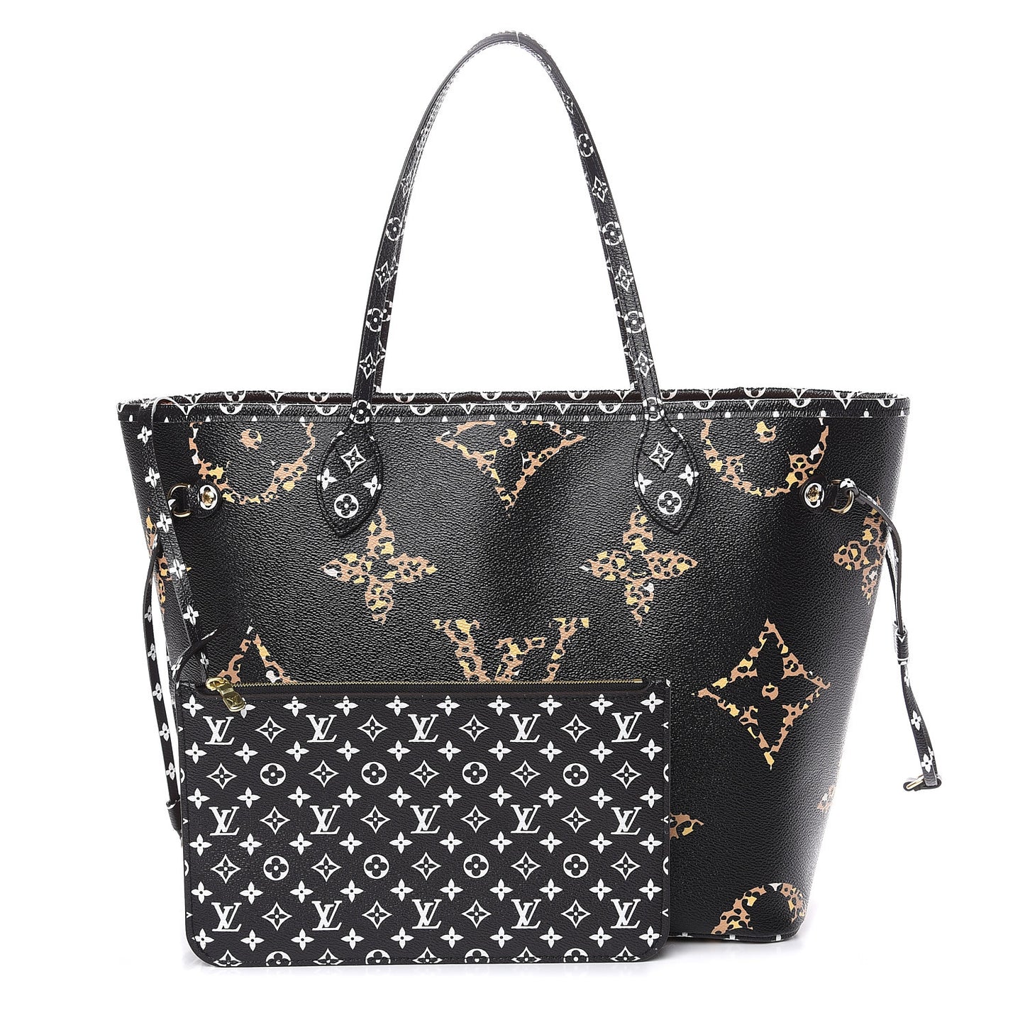 Monogram Giant Jungle Neverfull MM Black