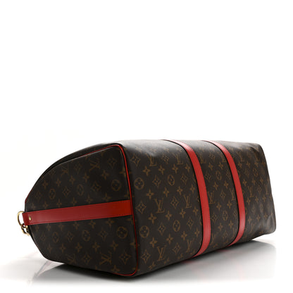 Louis Vuitton Calfskin Monogram Keepall Bandouliere 50 Coquelicot 3 of 9