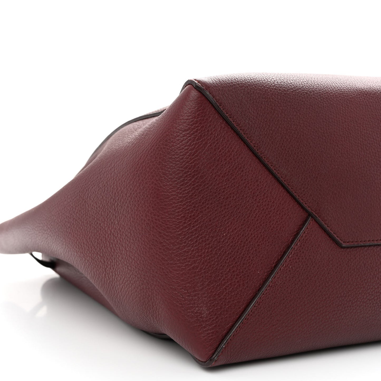 Soft Grained Calfskin Small Belt Cabas Phantom Light Burgundy