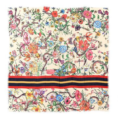Gucci Wool Floral Print Shawl Multicolor 1 of 4