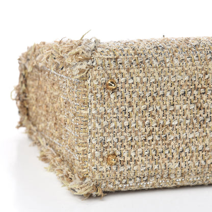 Christian Dior Tweed Crystal Fringe Medium Lady Dior Beige 8 of 18