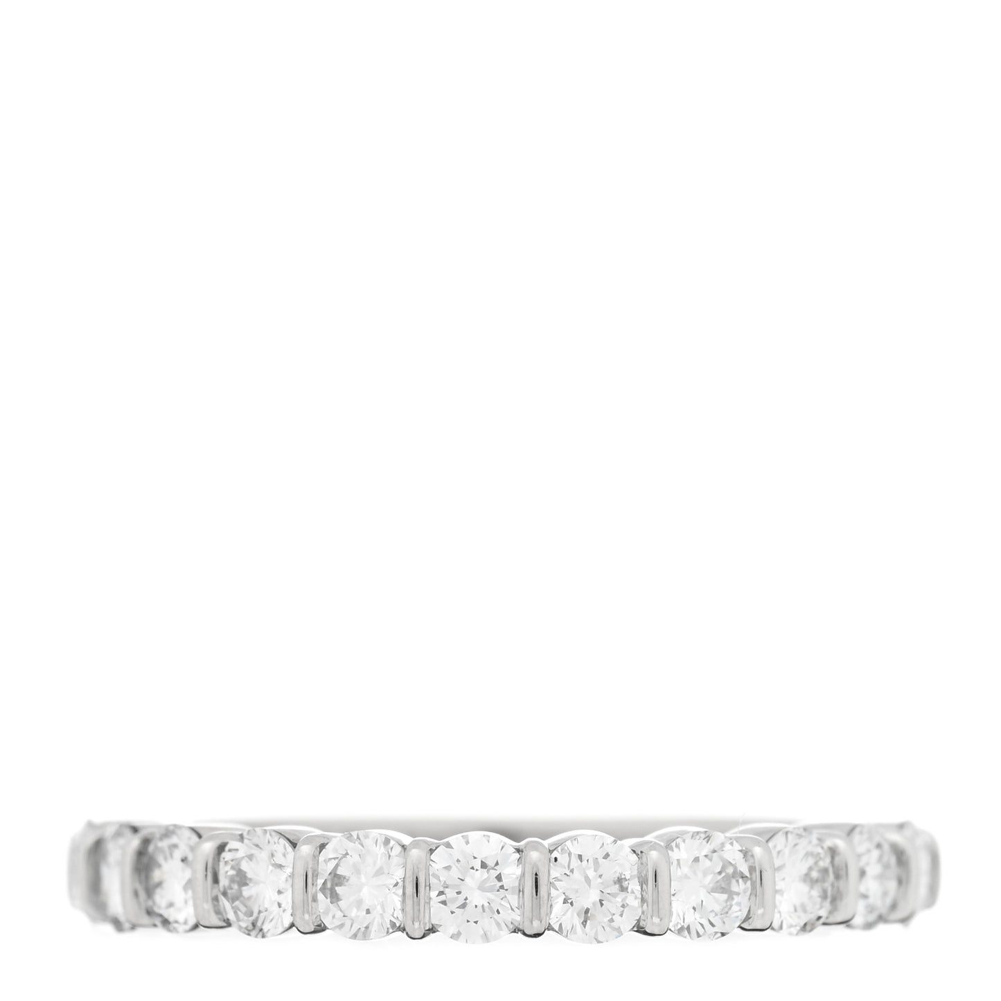 Platinum Diamond .66ctw Half Circle Band Ring 49 4.75
