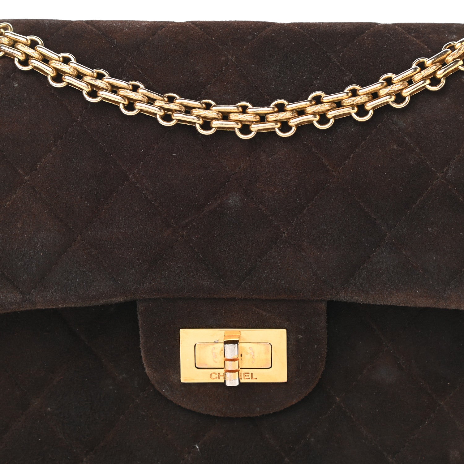 Chanel Suede Quilted 2.55 Reissue 225 Flap Brown 9 of 15