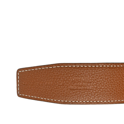 Hermes Box Togo 32mm Martelee H Belt 80 Black Gold 3 of 4