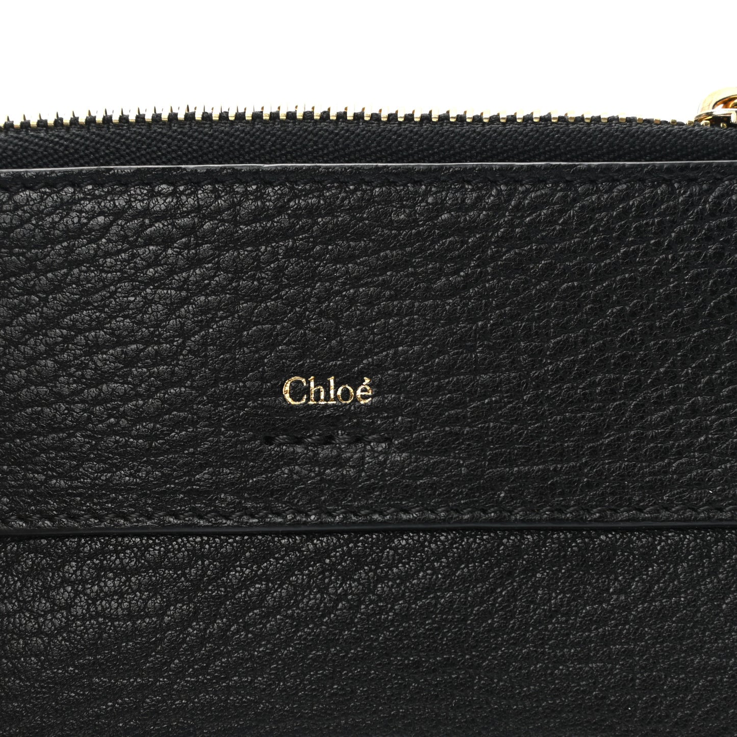 Grained Calfskin Drew Card Holder Black