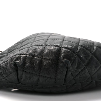 Chanel Calfskin Quilted Banane Waist Bag Fanny Pack Black 9 of 11