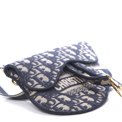 Christian Dior Oblique Saddle Pouch Blue 6 of 10