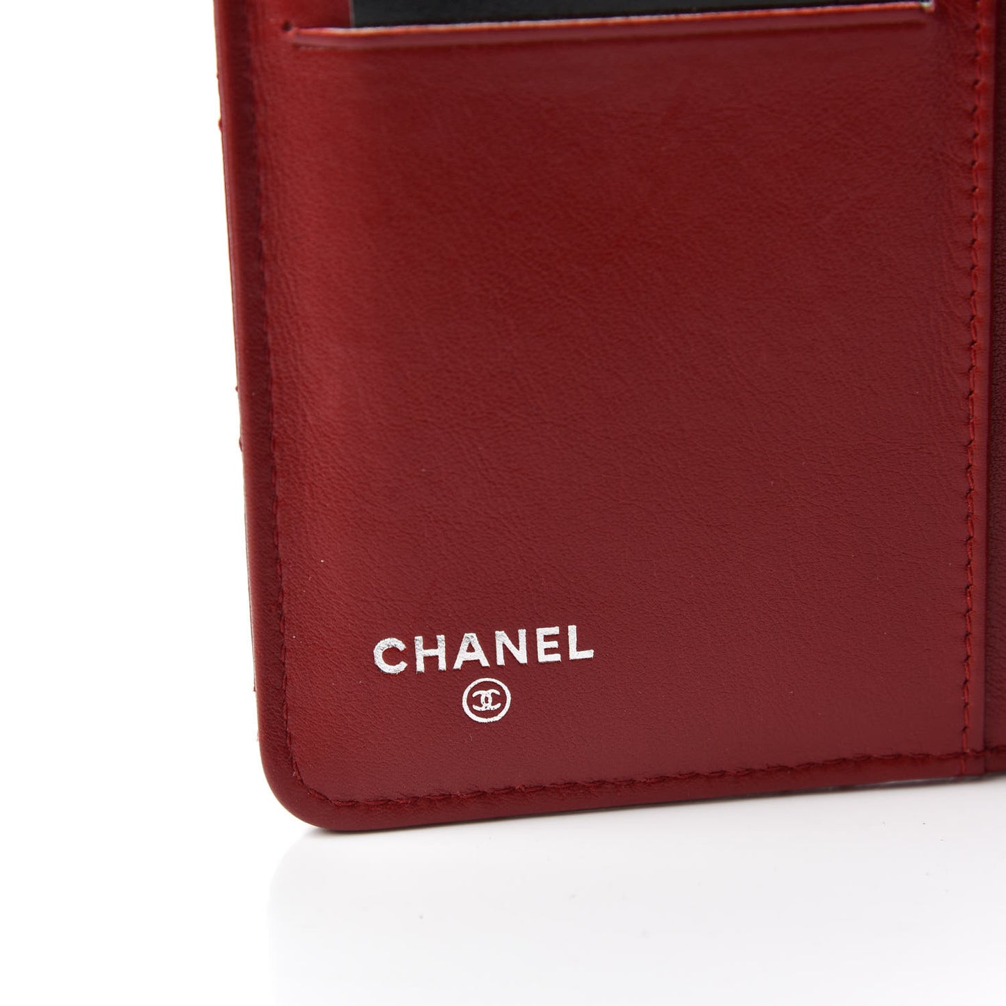 Caviar Quilted CC French Wallet Red