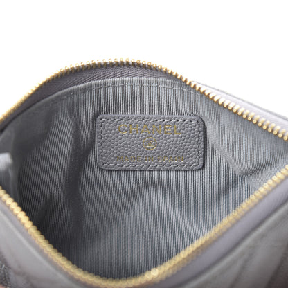 Chanel Caviar Quilted Small Cosmetic Case Grey 6 of 8