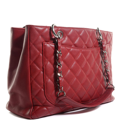Chanel Caviar Grand Shopping Tote GST Red 3 of 8