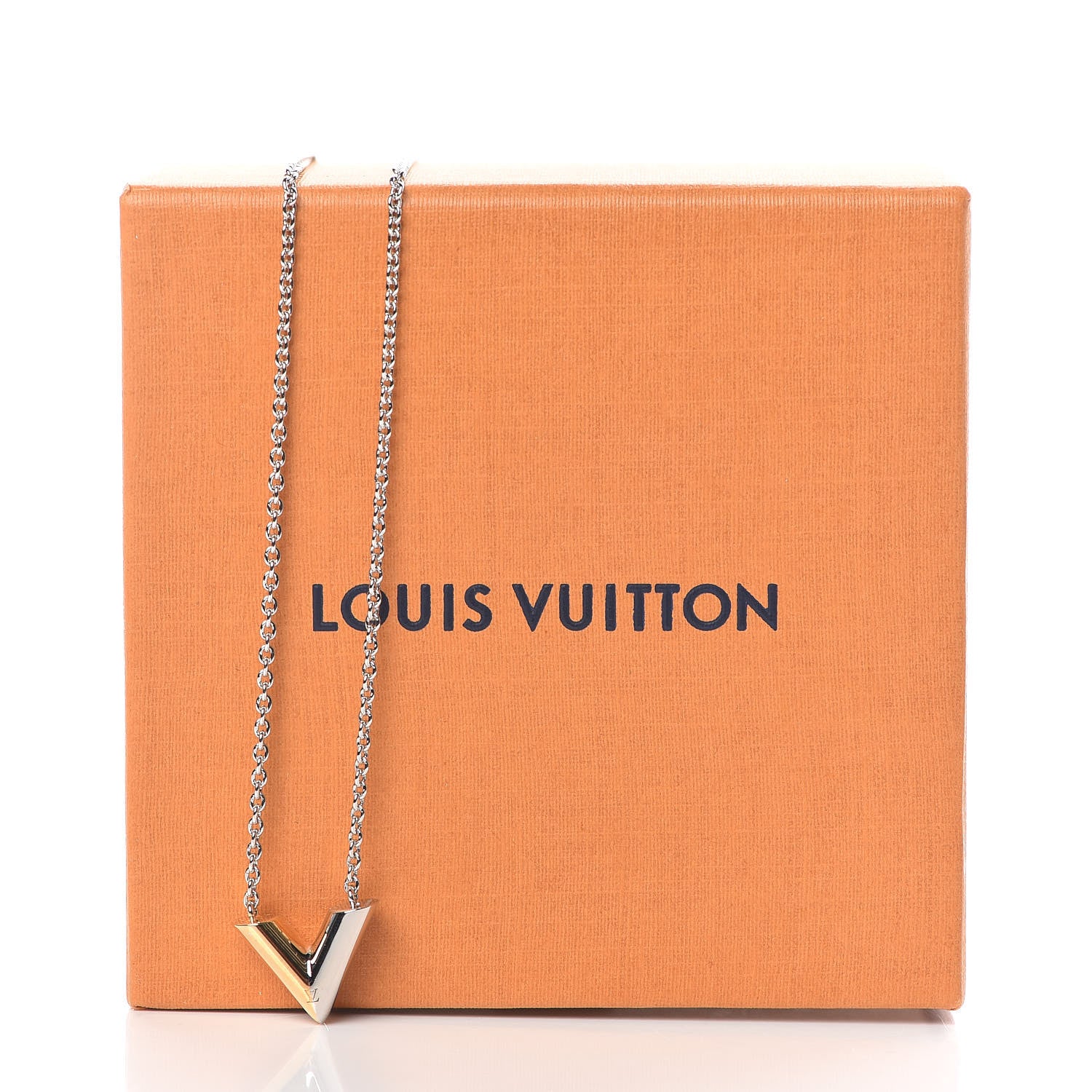 Louis Vuitton Essential V Necklace Silver 6 of 6