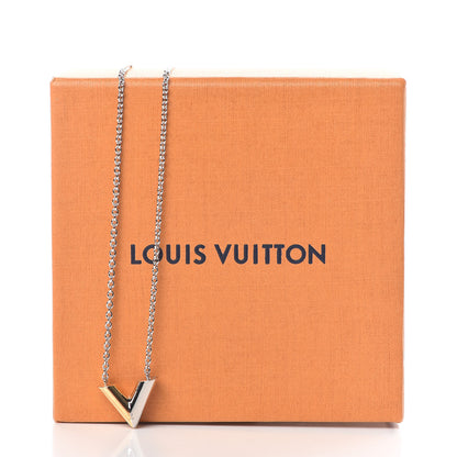 Louis Vuitton Essential V Necklace Silver 6 of 6