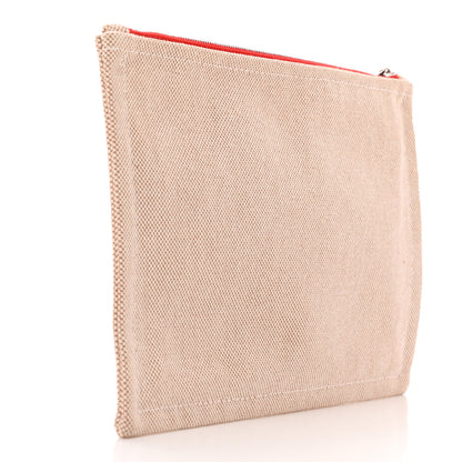 Hermes Toile Flat Yachting Pouch Rouge 3 of 6