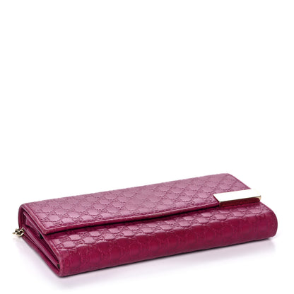 Gucci Soft Microguccissima Dice Chain Wallet Bright Bouganville 4 of 14