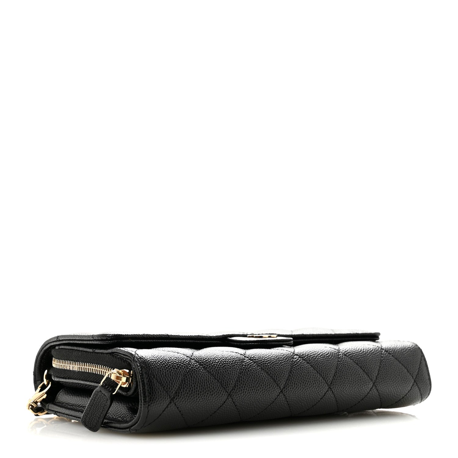 Chanel Caviar Quilted Phone Holder Wallet on Removable Chain Black 4 of 15