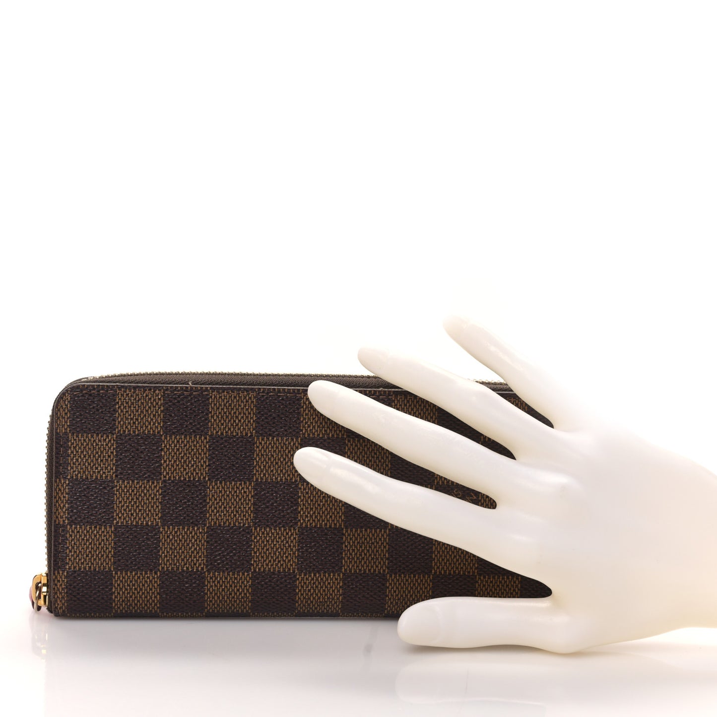 Damier Ebene Clemence Wallet Cherry