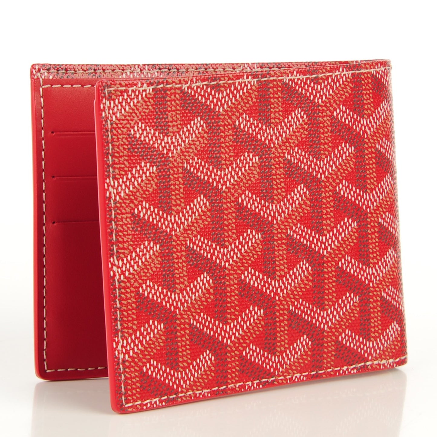 Goyardine Bi-Fold Wallet Red