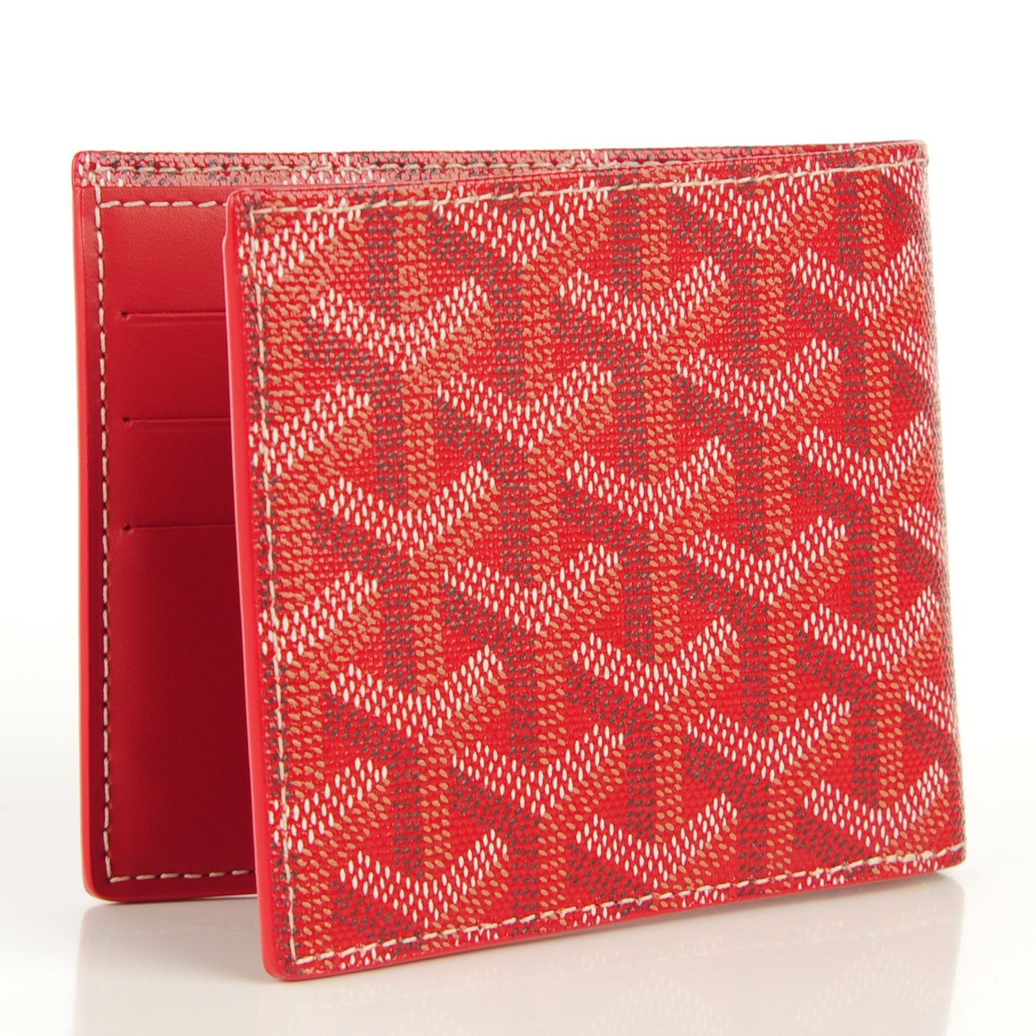 Goyard Goyardine Bi-Fold Wallet Red 3 of 7