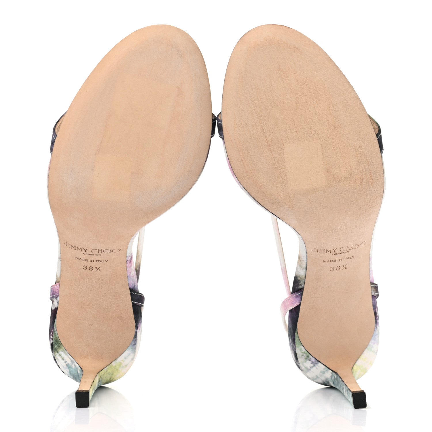 Jimmy Choo Canvas Tie-Dye Minny Oasis 85 Sandals 38.5 Multicolor 5 of 13