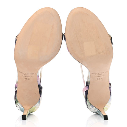 Jimmy Choo Canvas Tie-Dye Minny Oasis 85 Sandals 38.5 Multicolor 5 of 13