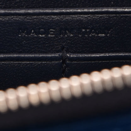 Saint Laurent Velvet Crystal Monogram Tassel Chain Wallet Blue 7 of 7