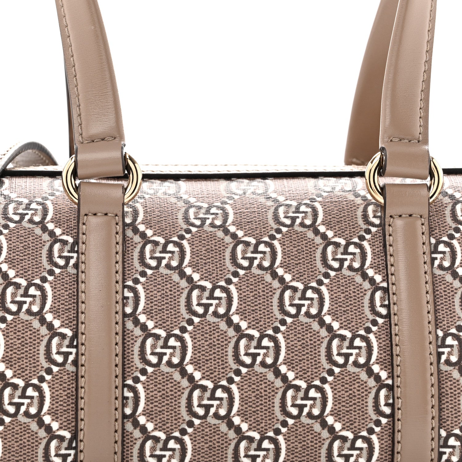 Gucci GG Shadow Monogram Top Handle Bowler Bag Rocky Ebony Grey White Rocky 7 of 10