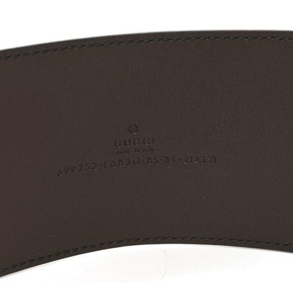 Gucci Monogram Calfskin GG Marmont Wide Belt 85 34 Beige Ebony 3 of 3