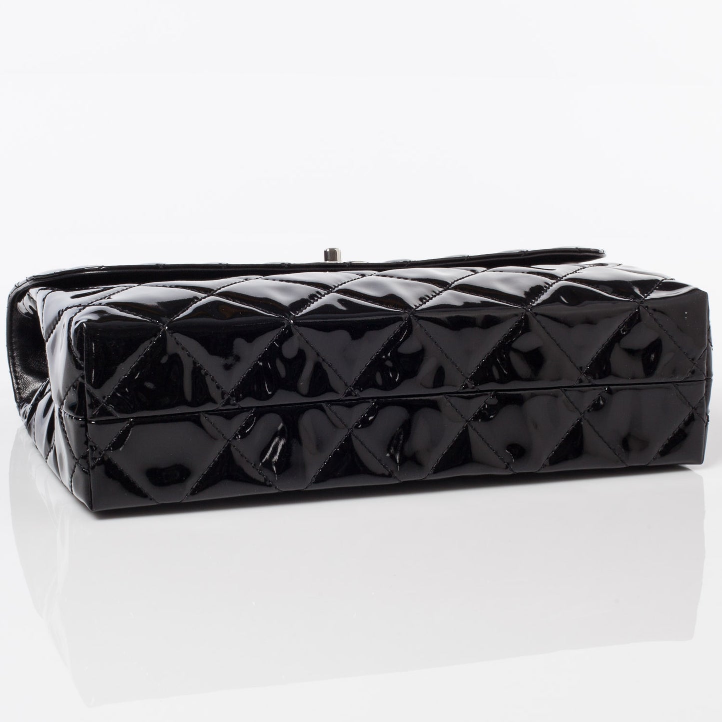 Vinyl Quilted In the Business Flap Bag Black