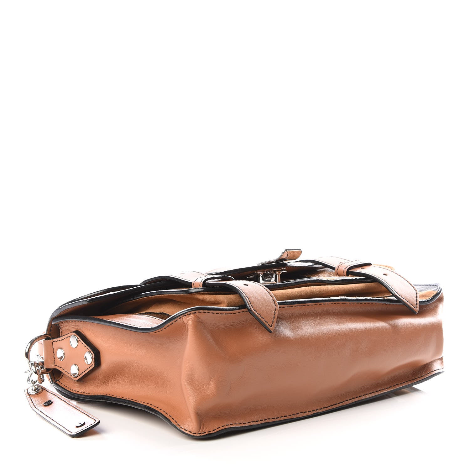 Proenza Schouler Lambskin Lizard Snakeskin Suede Tiny PS1 Exotic Stripe Mix Satchel Dune 3 of 10