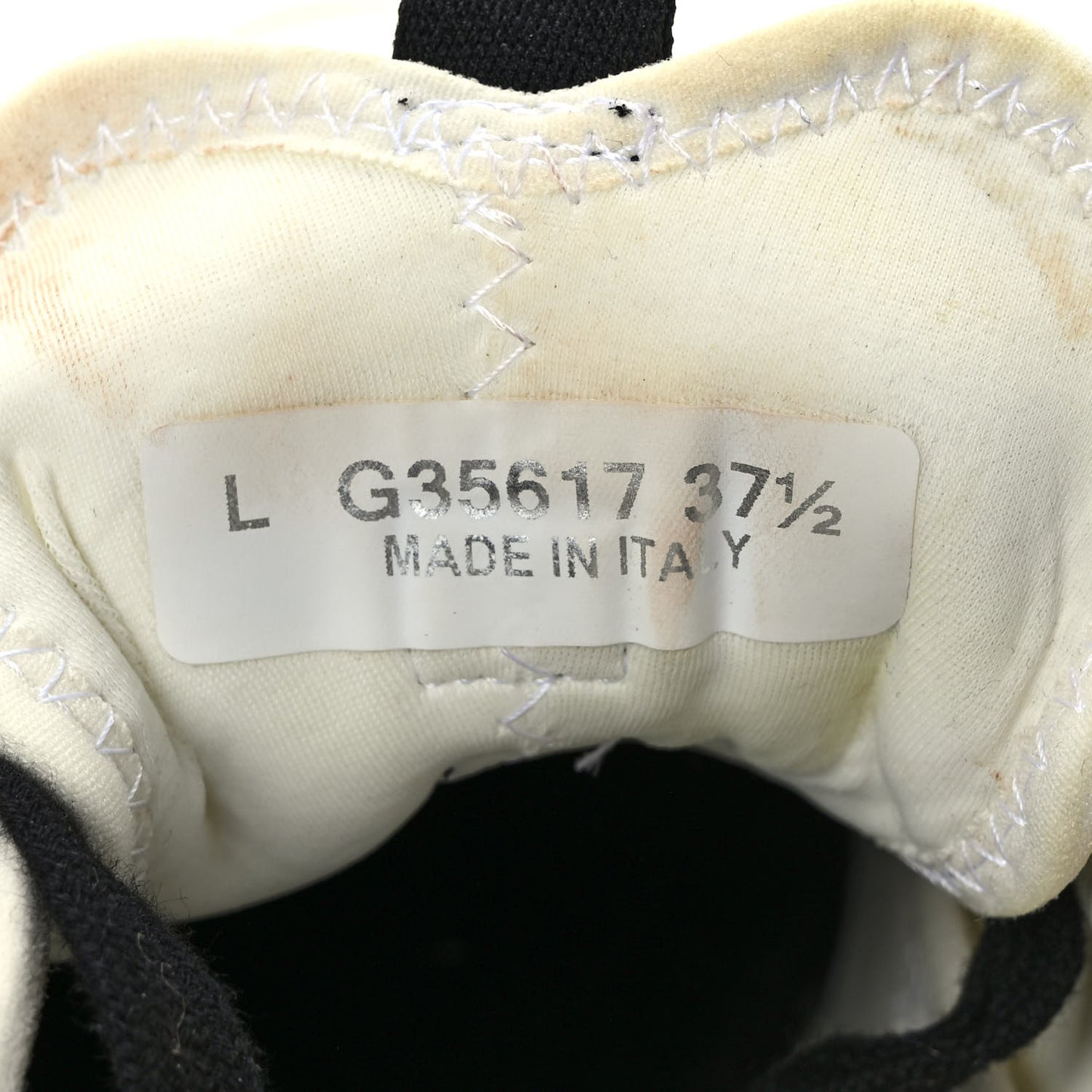 Velvet Calfskin Mixed Fibers CC Sneakers 37.5 Ivory Black