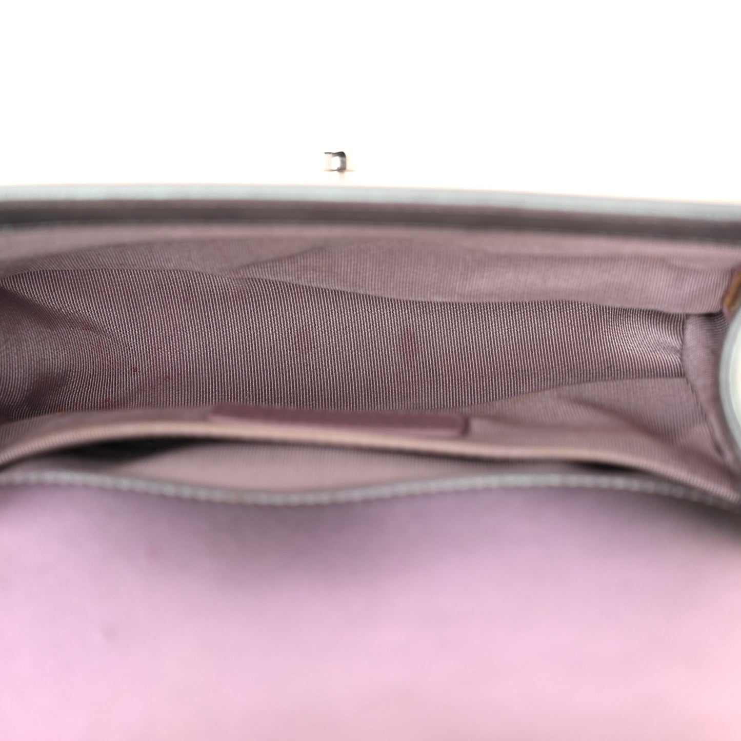 Iridescent Patent Calfskin PVC Quilted Small Boy Flap Light Purple