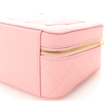 Chanel Caviar Quilted Top Handle Vanity With Chain Light Pink 10 of 10