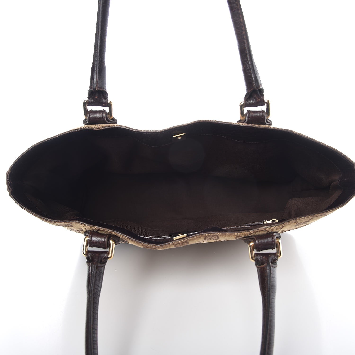 Gucci Monogram Medium Hasler Tote Dark Brown 5 of 13