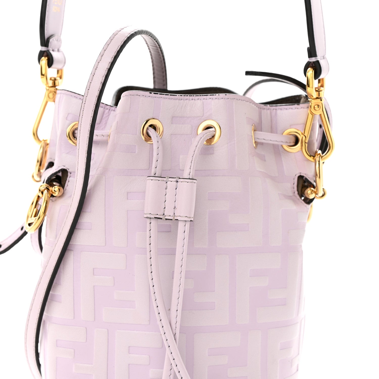 Fendi Vitello Termosport F is Fendi FF 1974 Embossed Mini Mon Tresor Bucket Bag Anemone 8 of 11