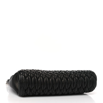 Miu Miu Nappa Matelasse Crystal Shoulder Bag Black 4 of 8