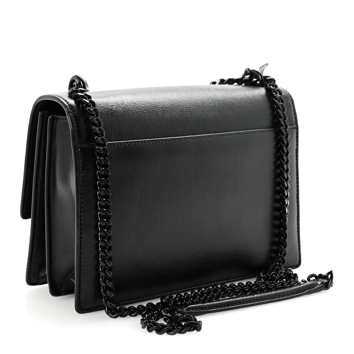Saint Laurent Calfskin Medium Monogram Monochrome Sunset  Black 3 of 10