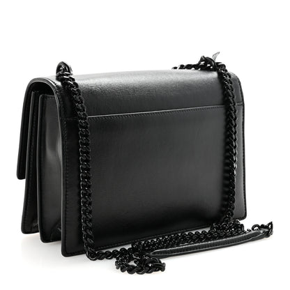 Saint Laurent Calfskin Medium Monogram Monochrome Sunset  Black 3 of 10