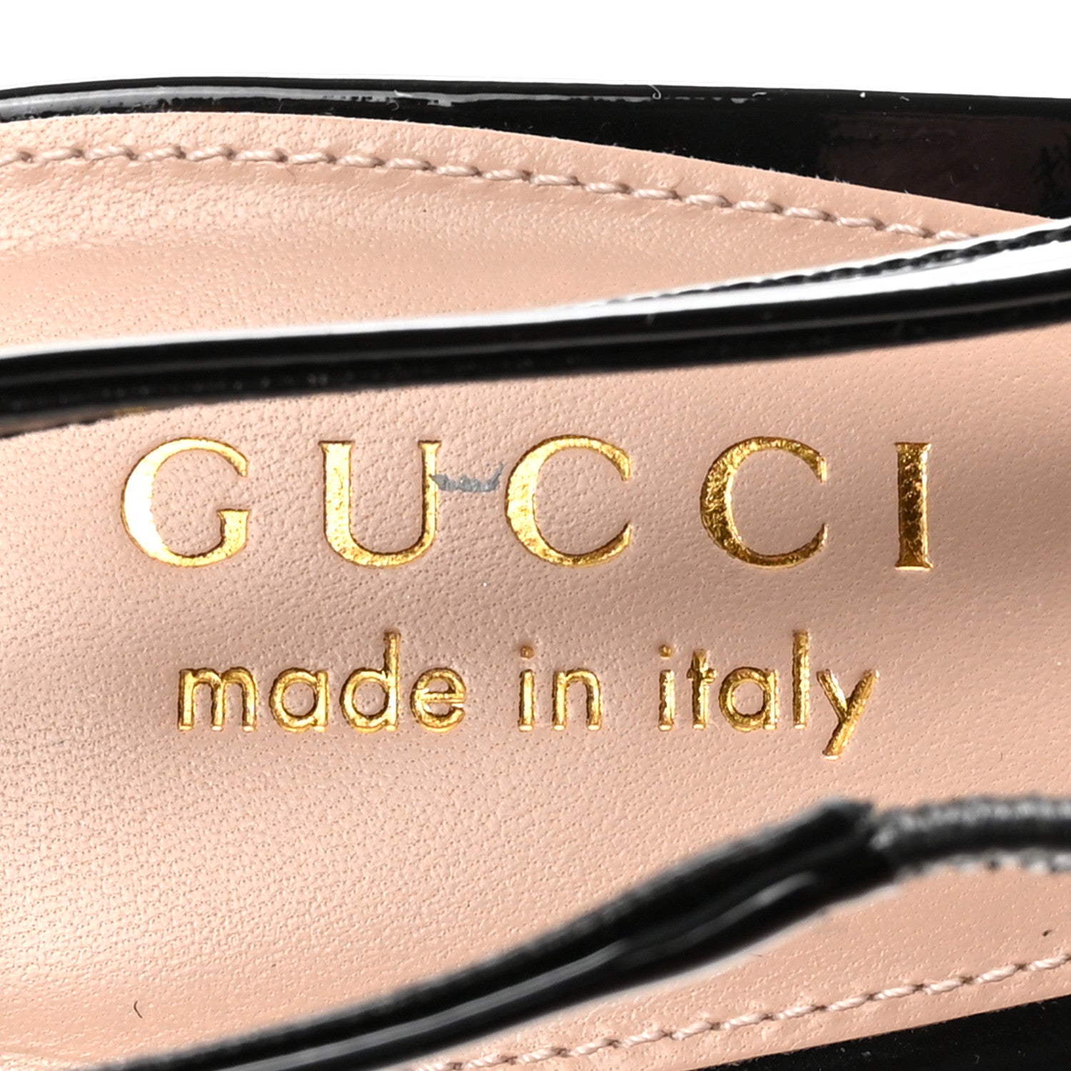 Gucci Vernice Crystal Nappa Charlotte Marina Slingback Pumps 37 Black 8 of 10