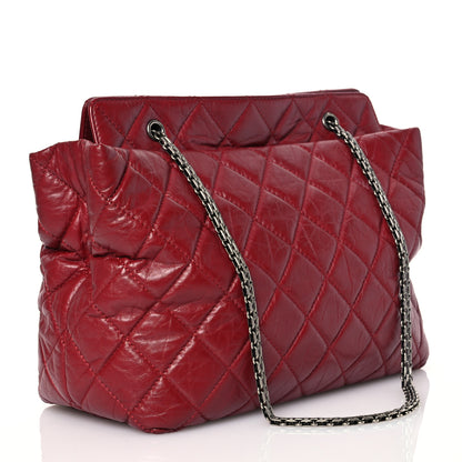 Chanel Aged Calfskin Quilted Reissue 2.55 Tote Red 3 of 13