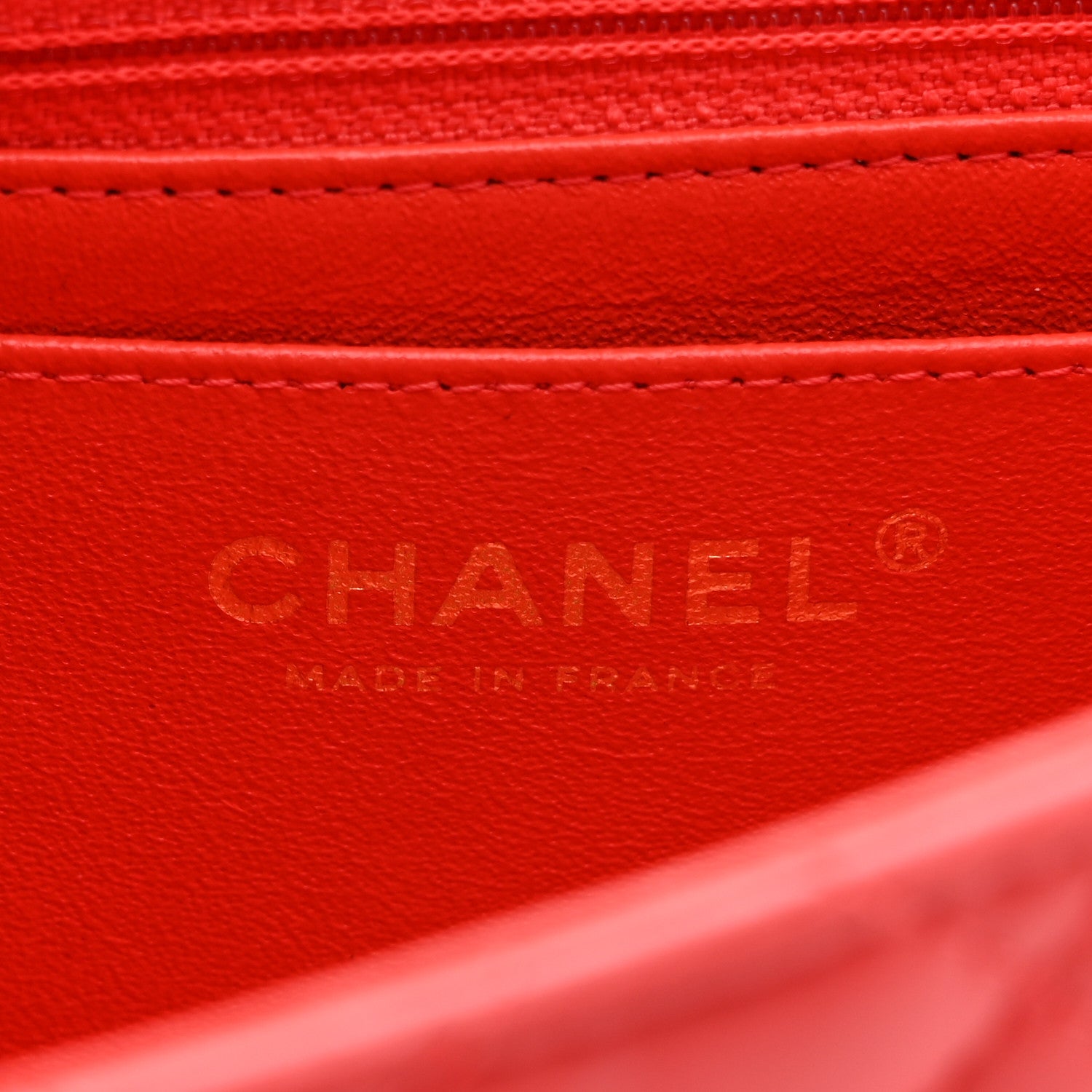 Chanel Lambskin Quilted Mini Square Flap Red 6 of 10