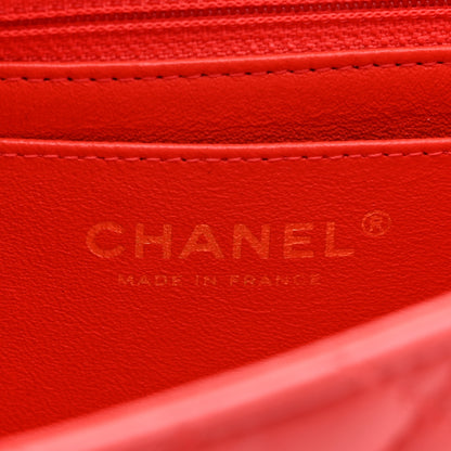 Chanel Lambskin Quilted Mini Square Flap Red 6 of 10