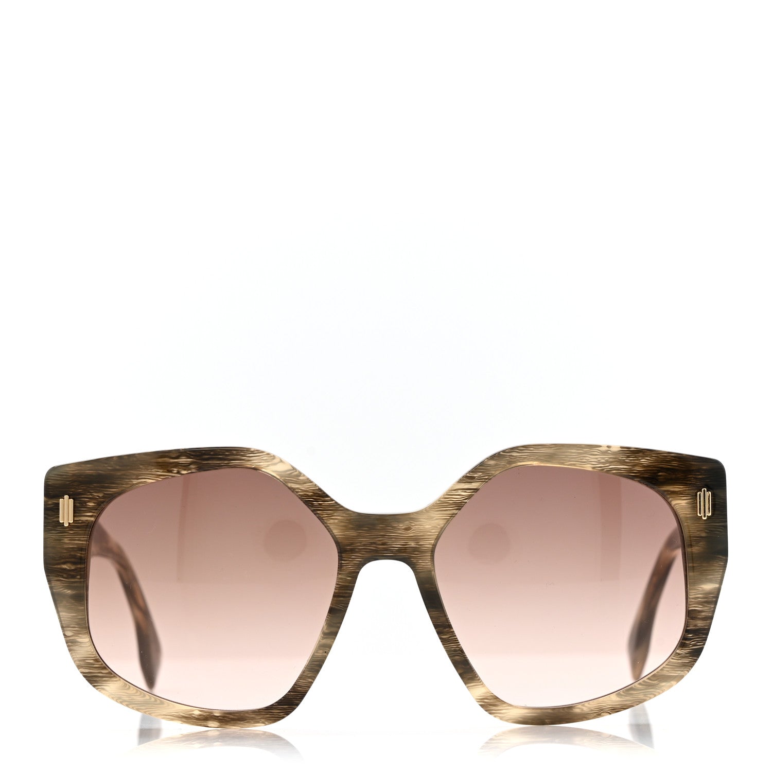 Fendi Acetate FF Fendi Butterfly Sunglasses FE40017I Black Horn 2 of 7