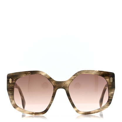 Fendi Acetate FF Fendi Butterfly Sunglasses FE40017I Black Horn 2 of 7