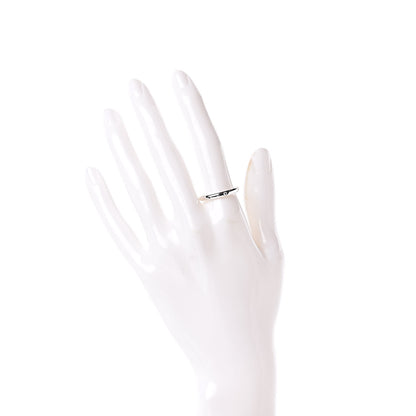 Tiffany Sterling Silver Diamond Elsa Peretti Band Ring 56 7.5 2 of 5