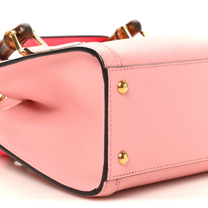 Gucci Wonka Grain Calfskin Mini Diana Tote Bag Wild Rose Fuxia Fluo 9 of 11