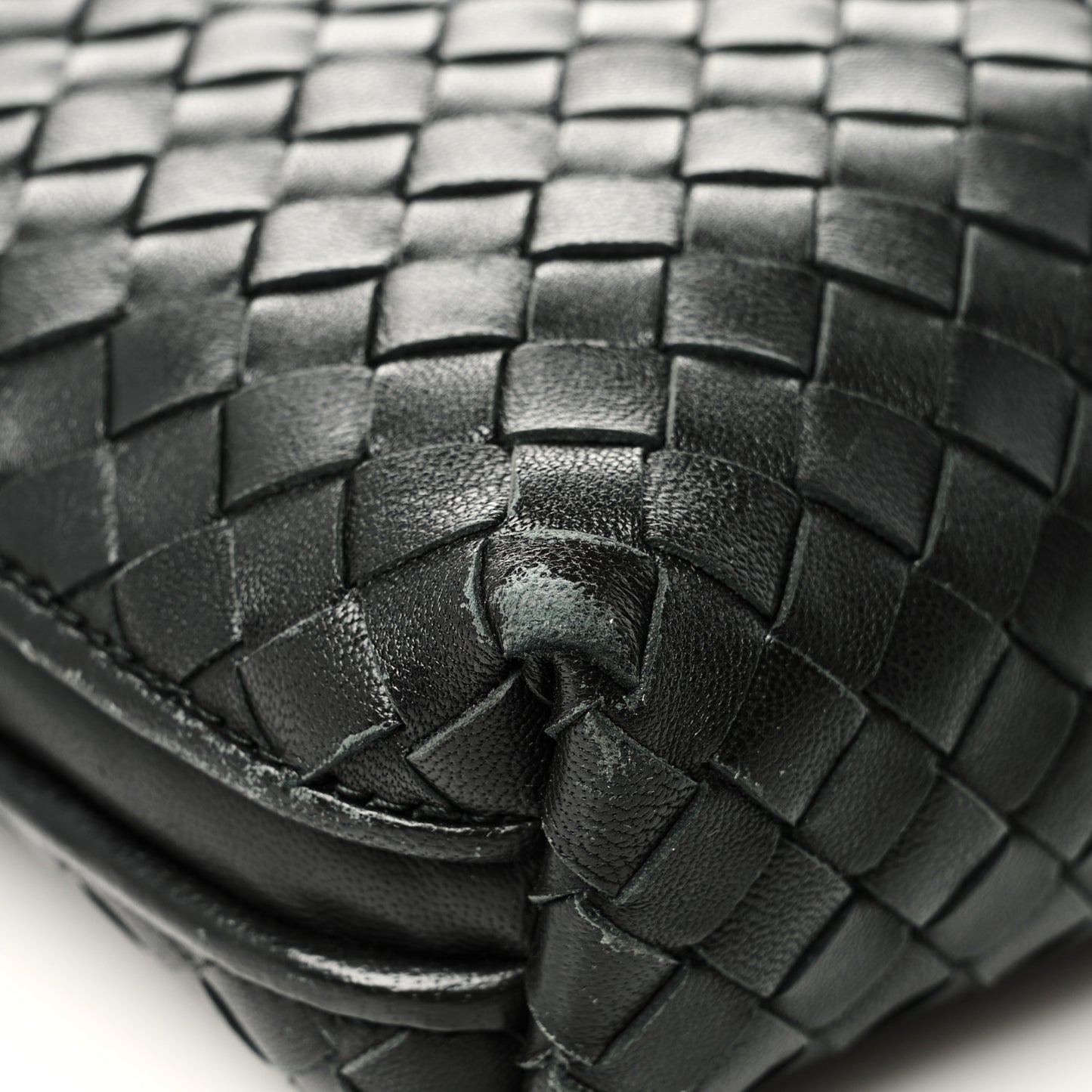 Nappa Intrecciato Nodini Crossbody Messenger Black