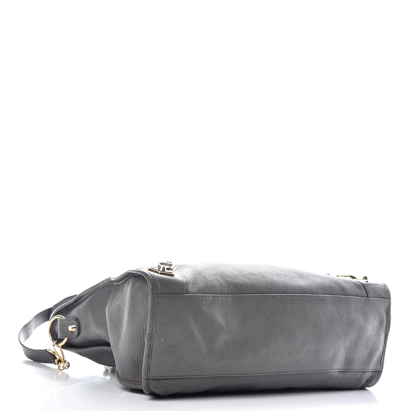 Chevre Gold Metallic Edge Hardware City Gris Acier