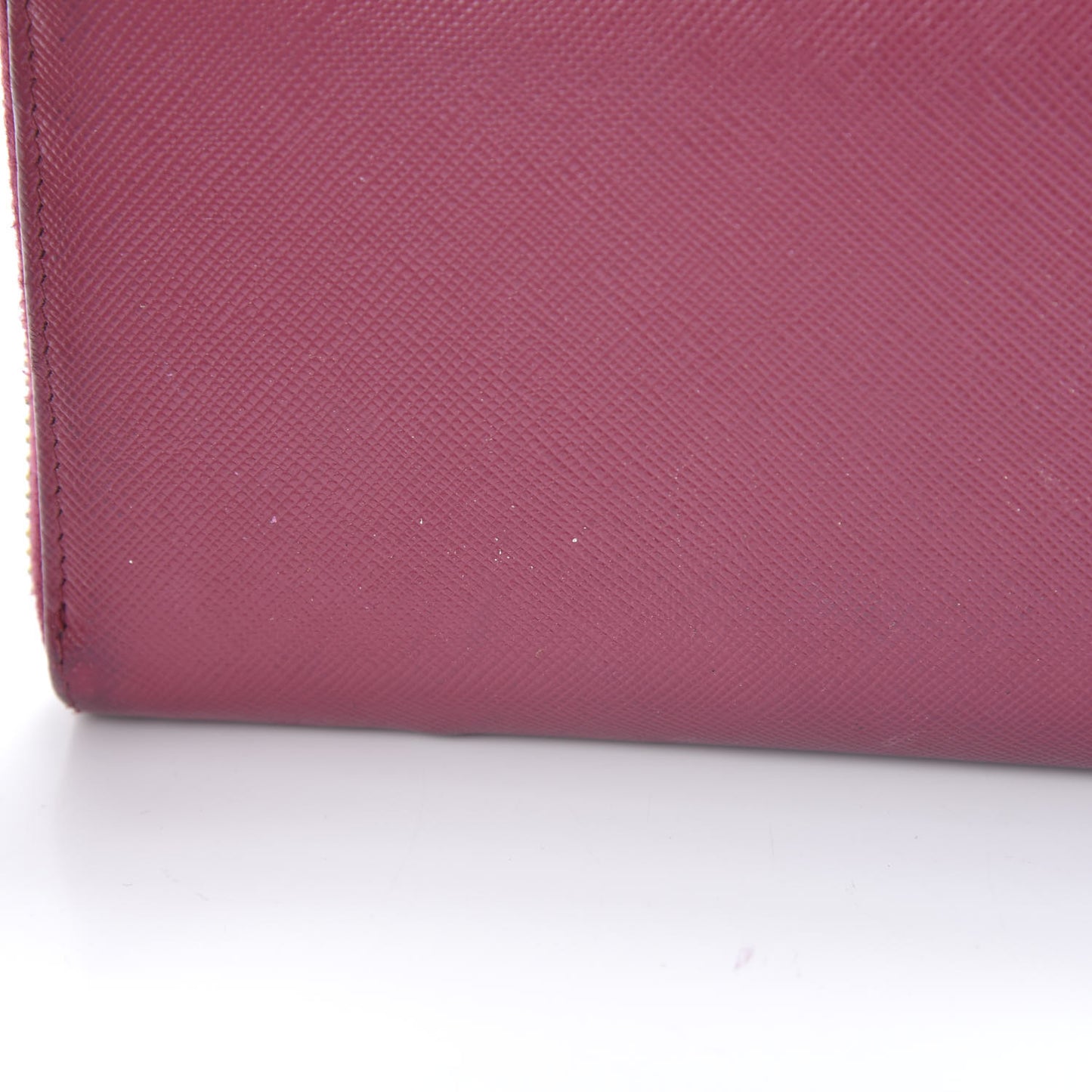 Saffiano Metal Zip Around Wallet Ametista