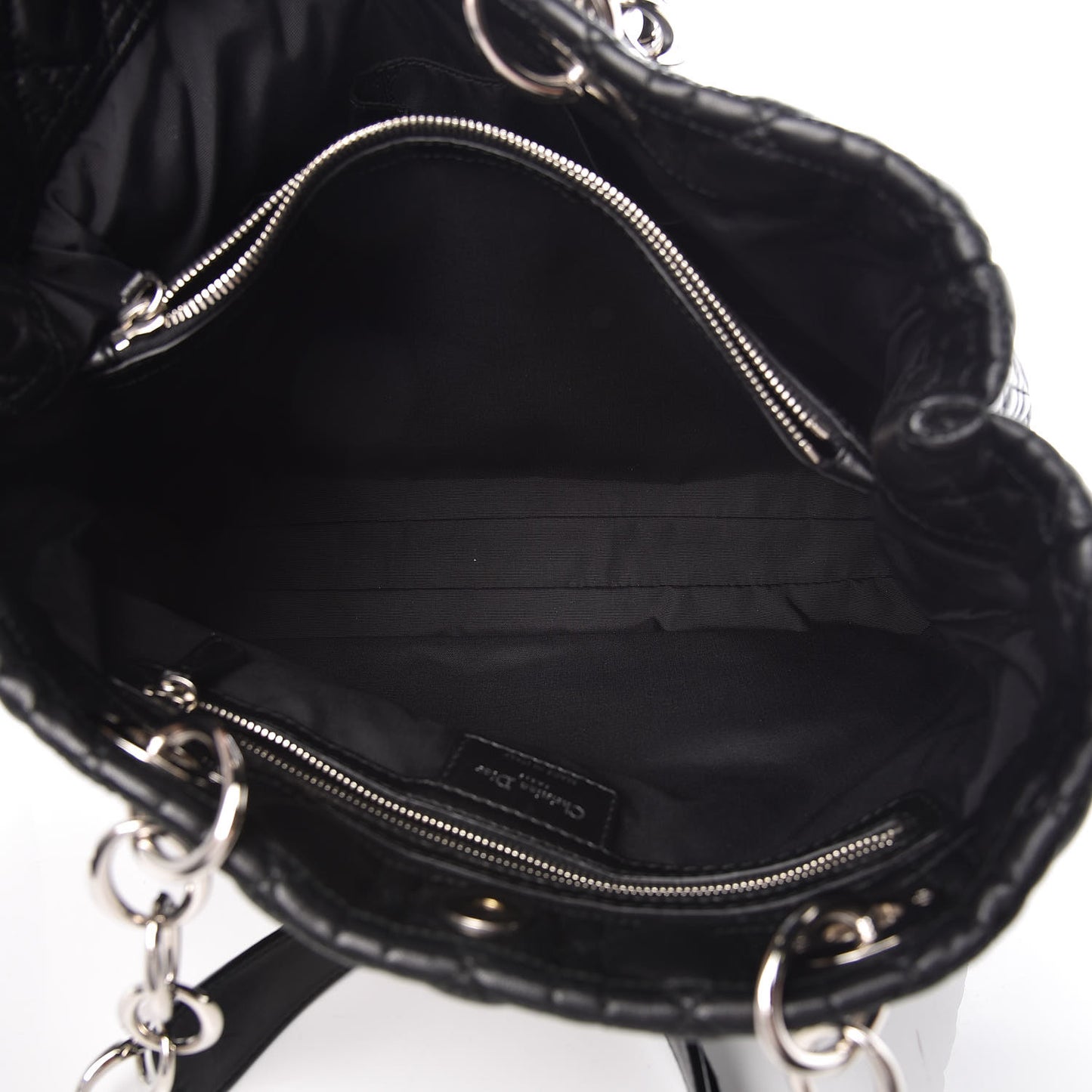 Lambskin Cannage Large Dior Soft Shopping Tote Black