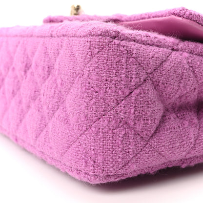 Chanel Tweed Quilted Mini Rectangular Flap Purple 10 of 10